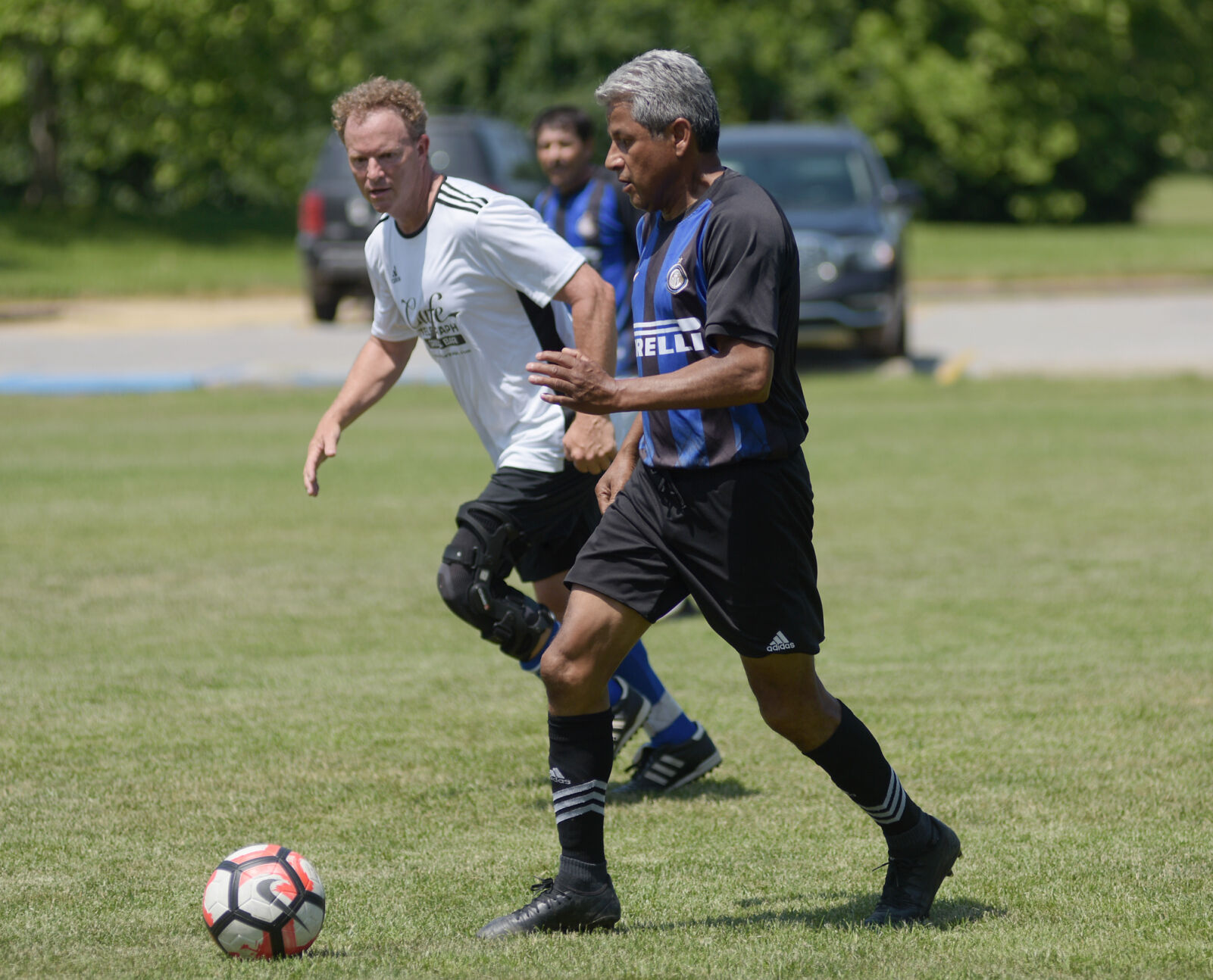 Arturo Marcos runs toward the ball